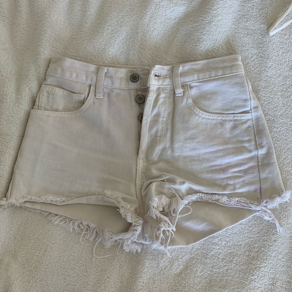 Brandy Melville white jean shorts